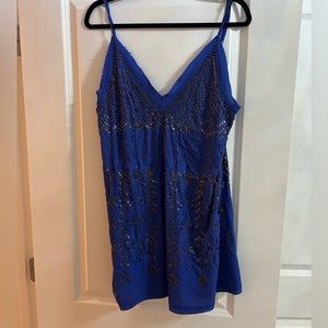 Free people blue beaded dress